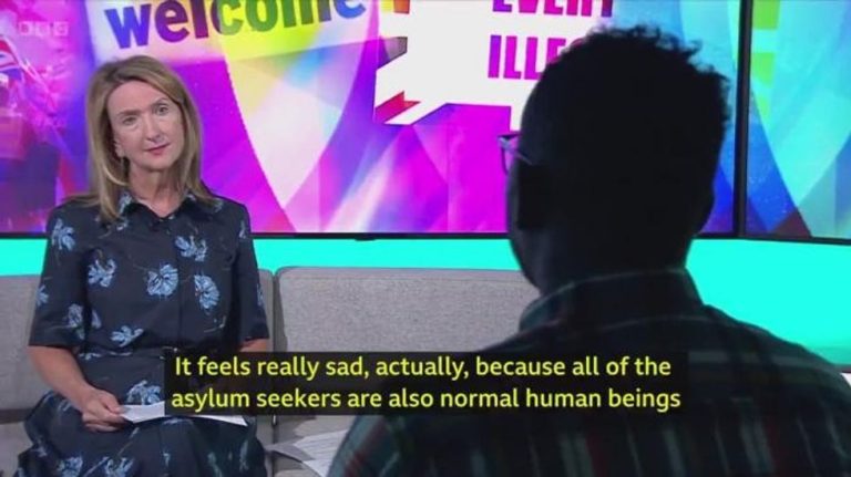 BBC Newsnight sparks ‘DEFUND’ row as  Derbyshire accused of ‘scraping barrel’ with ‘unwelcomed’ migrant interview: ‘Read the ROOM!’